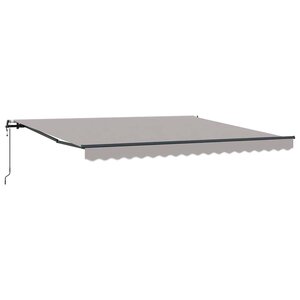 vidaXL Auvent Rétractable Gris clair 400 × 350 cm Tissu et Aluminium