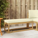 vidaXL Banc de Jardin Blanc 115 x 43 x 45 cm Bois d'Acacia Massif