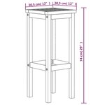 vidaXL Tabourets de bar lot de 8 bois massif d'acacia