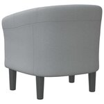vidaXL Chaise cabriolet gris clair tissu