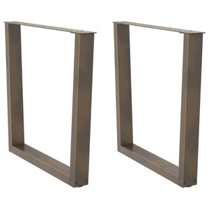 vidaXL Pieds de table à manger en forme de V 2 pièces Acier naturel 80 x (72-73 3) cm Acier