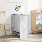 vidaXL Table à dîner 138 x 70 x 73 5 cm Bois d'ingénierie Gris béton