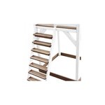 AXI Beach Tower avec Balancoire Simple Marron Blanc Toboggan Gris