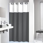 Sealskin rideau de douche double 180x200 cm gris et blanc