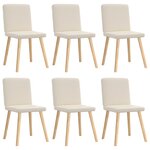 vidaXL Chaises à manger lot de 6 Lin