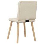 vidaXL Chaises à manger lot de 6 crème tissu