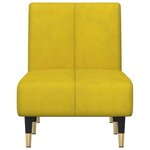 vidaXL Chaise longue jaune velours