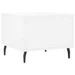 vidaXL Tables basses 2 Pièces blanc brillant 50x50x40cm bois d'ingénierie