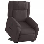 vidaXL Fauteuil inclinable marron foncé tissu