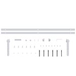 vidaXL Kit mini de porte d'armoire coulissante Acier au carbone 200 cm