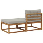 vidaXL Unité de canapé sectionnel avec coussin 2 Pièce Naturel