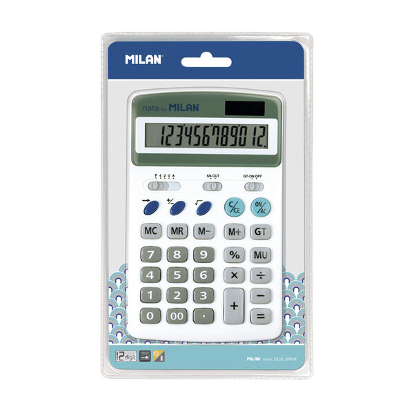 Calculatrice blanche 12 chiffres