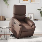 vidaXL Fauteuil inclinable marron similicuir