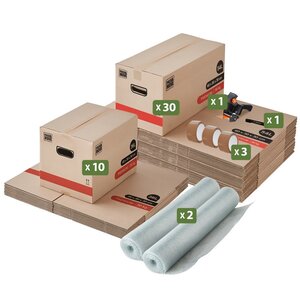 Pack and Move - Kit déménagement Premium T3/T4 + marqueur noir et 3 adhésifs offerts