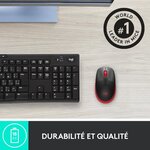 Logitech - souris sans fil m190 rouge