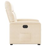 vidaXL Fauteuil inclinable électrique beige tissu microfibre
