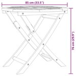 vidaXL Salon de jardin 5 Pièces Bois de teck massif