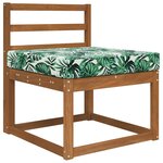 vidaXL Coussin de canapé d'extérieur Motif feuille 60 x 60 x 8 cm