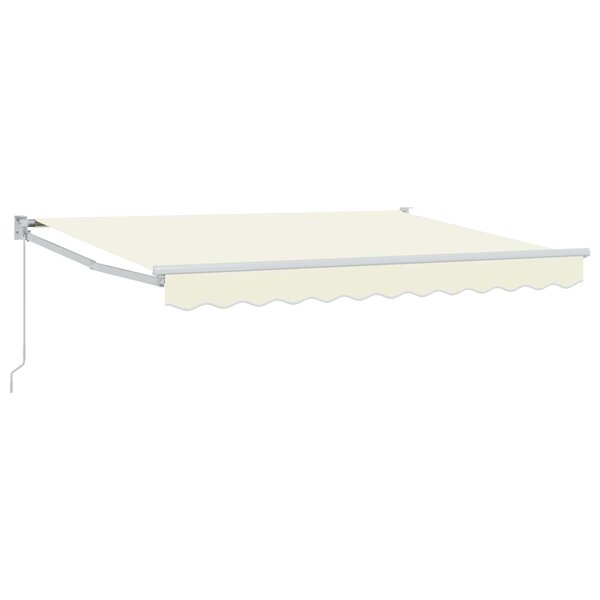 vidaXL Auvent rétractable Crème 3 5 x 2 m 100  Polyester et Aluminium