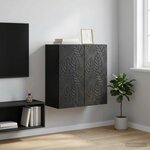 vidaXL Armoire Murale 59 x 31 x 60 cm Bois d'ingénierie Noir
