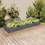 vidaXL Lit surélevé de jardin doublure 240x60x25 cm bois massif sapin