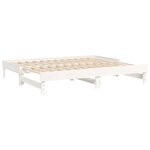 vidaXL Lit coulissant sans matelas blanc 2x(80x200)cm