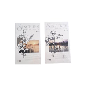 Carte De Voeux -  Sincères Condoléances - Fleurs Visuel Aléatoire*