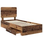 vidaXL Cadre de lit Bois ancien 90 x 190 cm Bois d'ingénierie