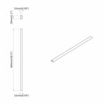 vidaXL Tige de placard 12 Pièces Argenté 764 x 15 x 29 mm