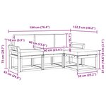 vidaXL Ensemble de canapés d'extérieur 4 pc