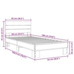 vidaXL Cadre de lit sans matelas noir 90x190 cm