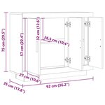 vidaXL Buffet vieux bois 92x35x75 cm bois d'ingénierie