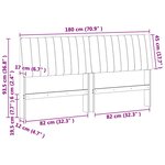 vidaXL Tête de lit capitonnée Noir 180 cm Pin massif