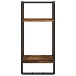 vidaXL Ensemble d'étagères murales avec barres 4 Pièces chêne fumé