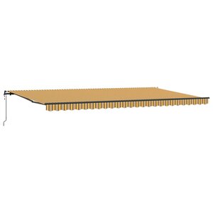 vidaXL Auvent Rétractable Multicolore 600 × 300 cm Tissu et Aluminium