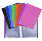 Protège-documents En Polypropylène 5/10e Opak Pochettes Cristal 80 Vues - A4 - Couleurs Assorties - X 10 - Exacompta