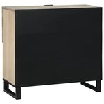 vidaXL Buffet Blanc 80 x 33 x 75 cm bois de manguier massif