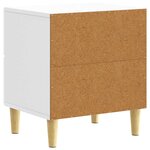 vidaXL Table de chevet 2 Pièces Blanc brillant 43 x 34 5 x 48 cm