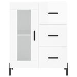 vidaXL Buffet Blanc brillant 69 5x34x90 cm Bois d'ingénierie
