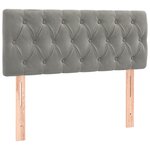 vidaXL Sommier à lattes de lit avec matelas et LED Gris clair 90x200cm