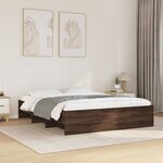 vidaXL Cadre de lit sans matelas chêne marron 160x200 cm