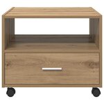 vidaXL Table basse chêne artisanal 55 x 55 x 45 cm Bois d'ingénierie