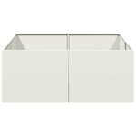 vidaXL Jardinière blanc 100x100x40 cm acier