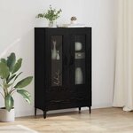 vidaXL Haut Armoire avec tiroir Chêne noir 70 x 31 x 115 cm