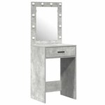 vidaXL Table de Toilette 2 Pièces Gris 50 x 41 x 135 cm Bois d'ingénierie