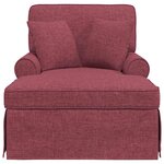 vidaXL Chaise lounge avec jupe Bordeaux 91 x 157 x 91 cm tissu