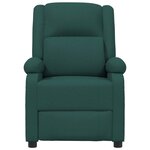 vidaXL Fauteuil électrique de massage Vert foncé Tissu