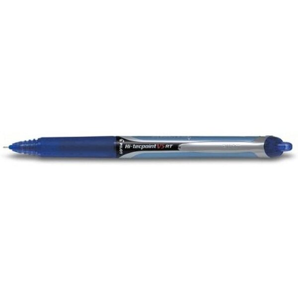 Stylo Roller à encre Rétractable Hi-Tecpoint V5 RT Trait 0 3 mm Bleu x 12 PILOT