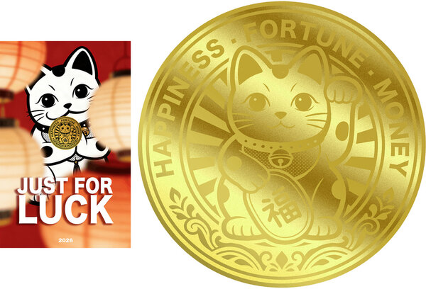 Monnaie LUCKY CAT 1/1000 Oz Or 12$ Liberia 2026 (PRÉCOMMANDE)