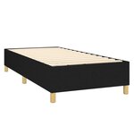 vidaXL Sommier à lattes de lit avec matelas Noir 90x200 cm Tissu